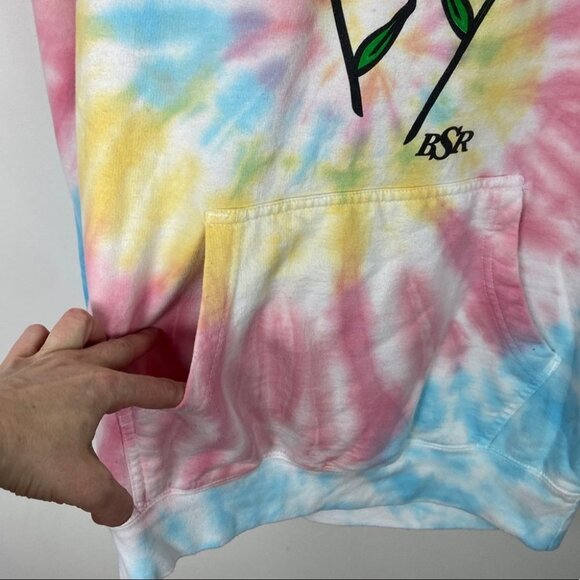 Dolls Kill By Samii Ryan Tie Dye Hoodie Sweatshirt Size Large Daisy Revolve Hood - Picture 9 of 16